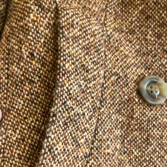 Vintage Tweed Benetton Topper Coat Sz 38 - Picture 2 of 6